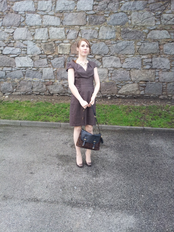 Dress, £12.99 TK Maxx, bag and shoes as before